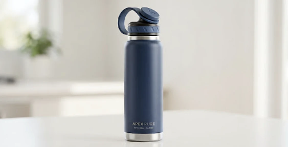 Apex Aero 750ml sportfles in donkerblauw met magnetische sportdop