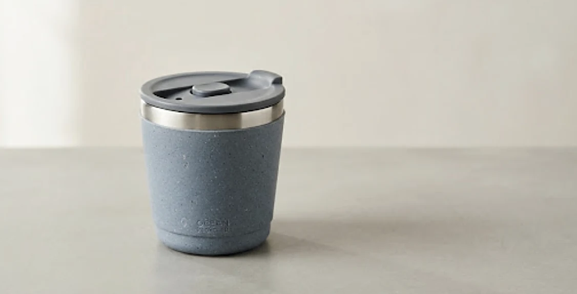 Apex Circular Cup 350ml in grijsblauw met RVS-deksel