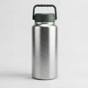 Apex Everest 1000ml Thermo Jug van geborsteld RVS met groen handvat