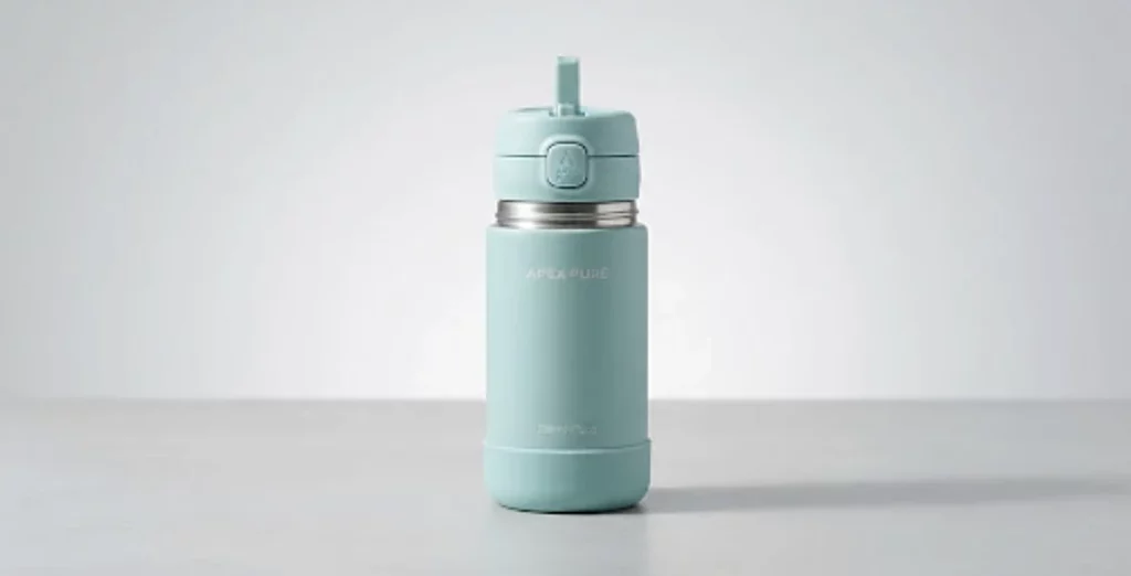 Apex Mini 350ml Kids Edition drinkfles in mintgroen met rietje